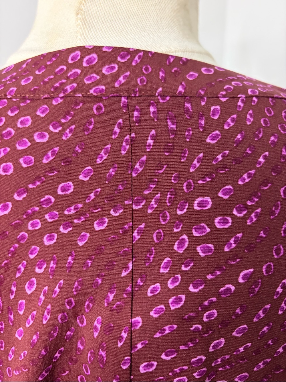 Penn. Penningtons Burgundy Abstract Print Tie Waist Midi Dress - Size 1X - Picture 11 of 14